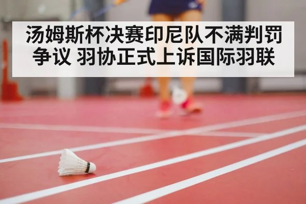 汤姆斯杯决赛印尼队不满判罚争议 羽协正式上诉国际羽联